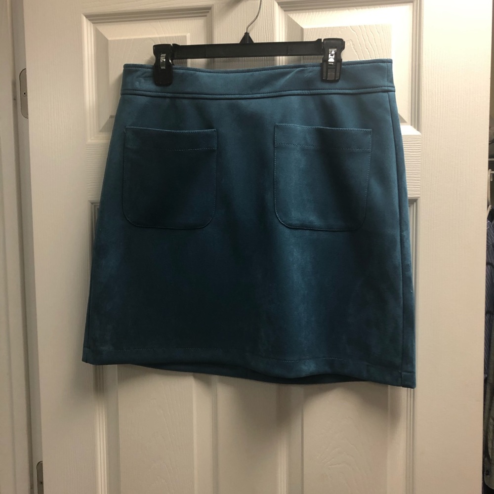 New faux-suede mini skirt